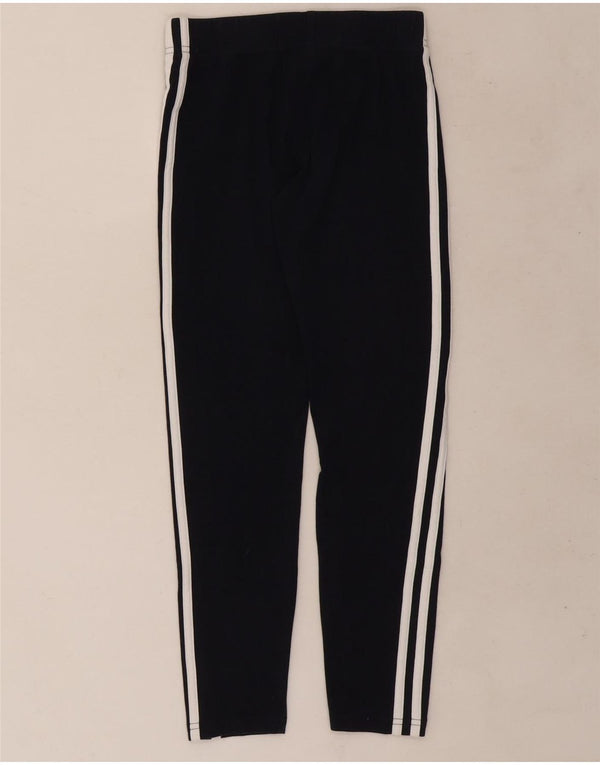 Adidas Girls Leggings 11-12 Years Navy Blue Cotton