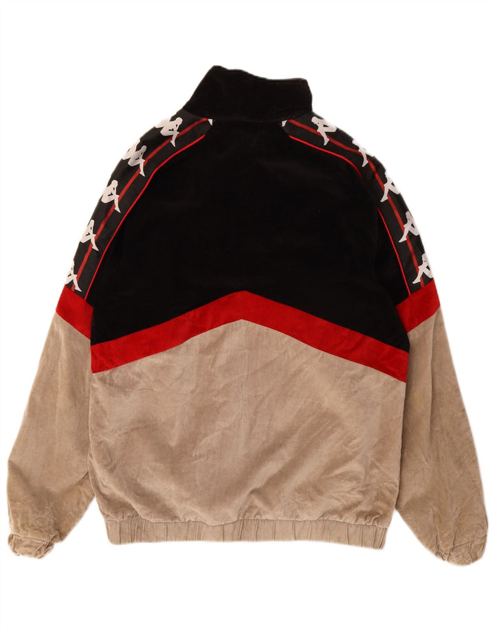 Męska kurtka bomberka Kappa z grafiką UK 38, bawełna w kolorze średniej czerni