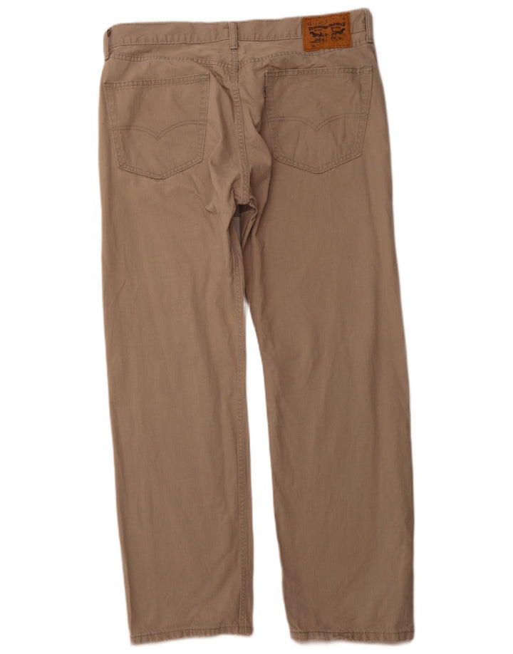 Męskie jeansy LEVI'S 501 Straight W36 L30 Beżowa bawełna