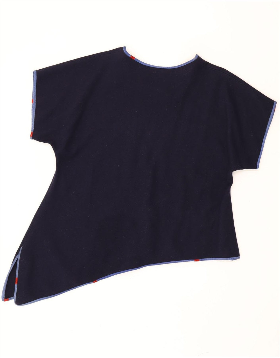 Vintage damski asymetryczny top UK 18 XL granatowy