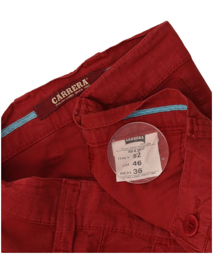Męskie spodenki cargo Carrera IT 52 XL W36 Czerwone bawełniane