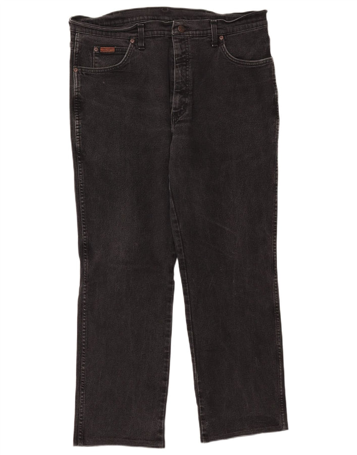 Męskie jeansy Wrangler Texas Straight W38 L28, czarne, bawełniane