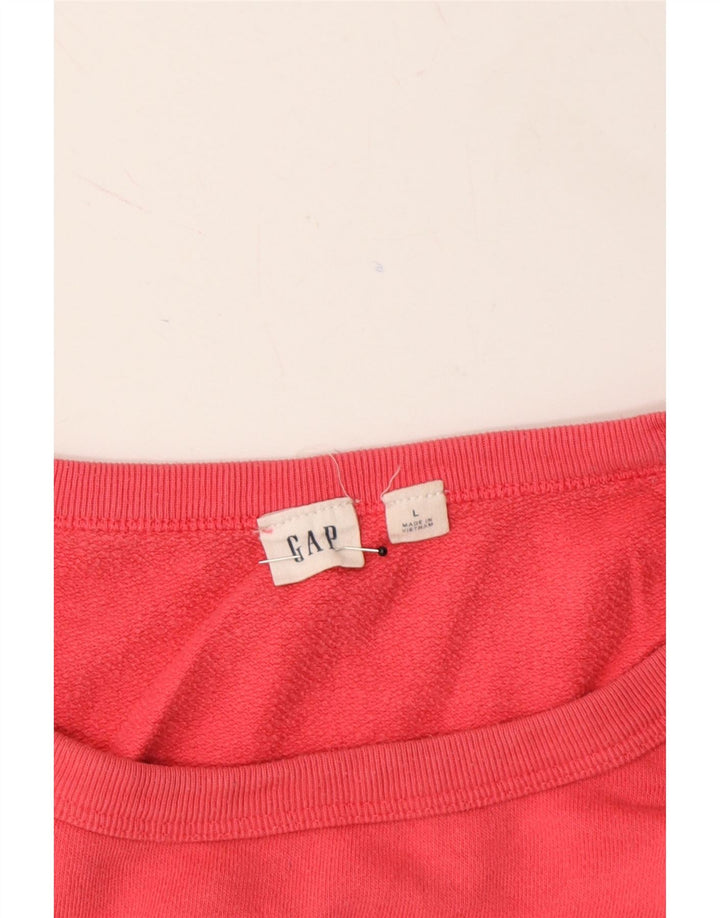 GAP Womens Graphic Sweatshirt Jumper UK 16 Large Red Vintage Gap and Second-Hand Gap from Messina Hembry 