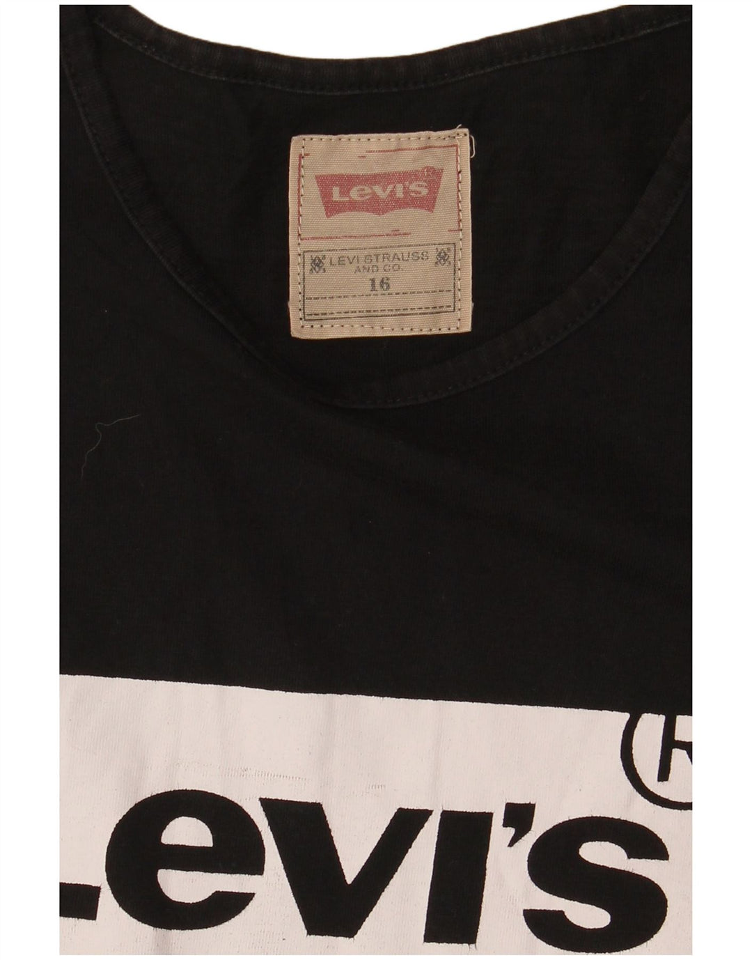 Chłopięcy T-shirt z grafiką Levi's, 15-16 lat, czarny
