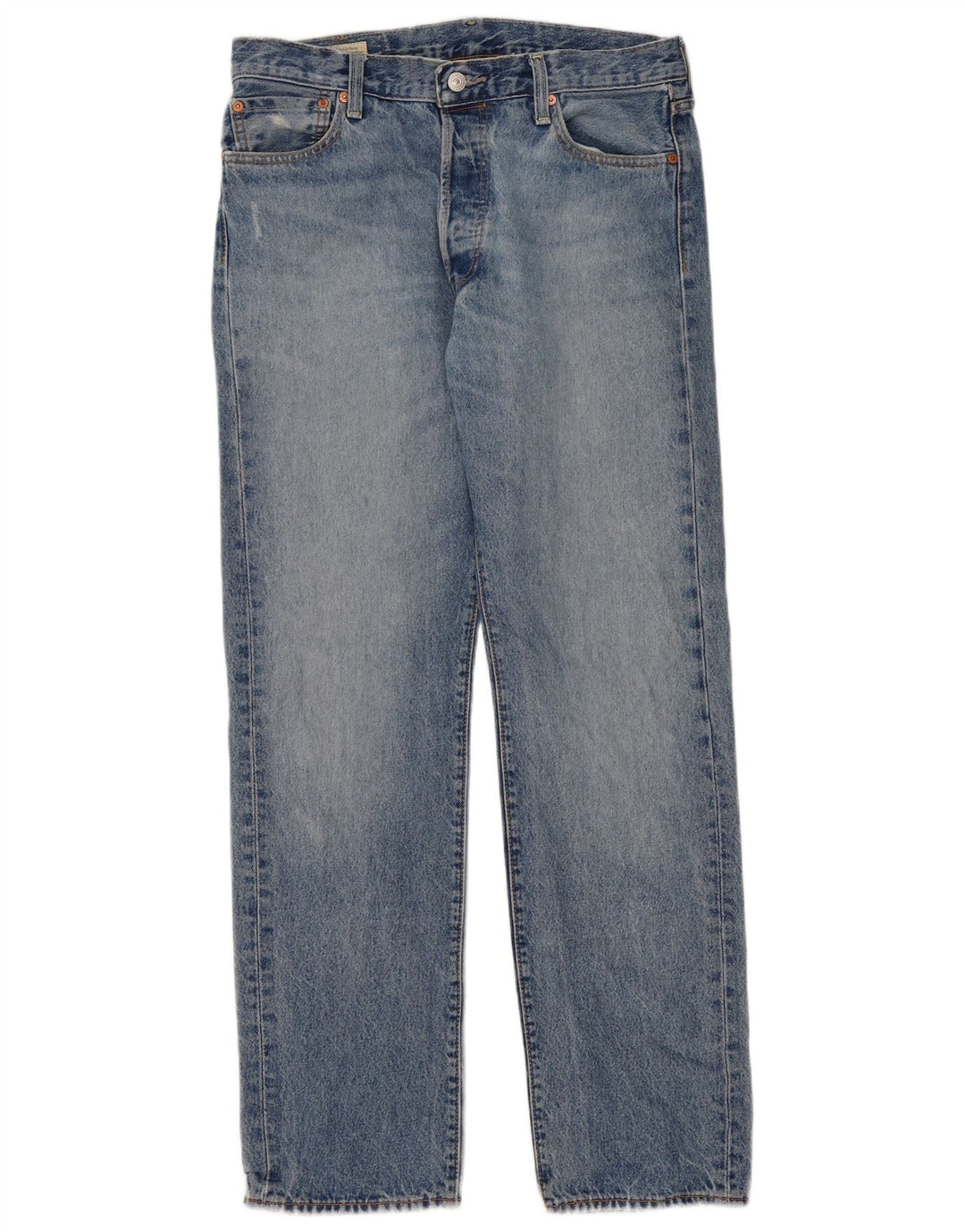 Męskie dżinsy Levi's 501 Straight W34 L34 Niebieskie bawełniane