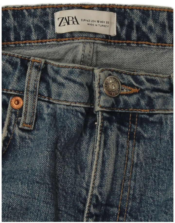Damskie jeansy ZARA w trudnej sytuacji, proste EU 42, duże, W32, L27, niebieskie