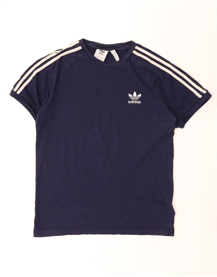 Adidas Męski T-Shirt Top Średni Granatowy Bawełniany