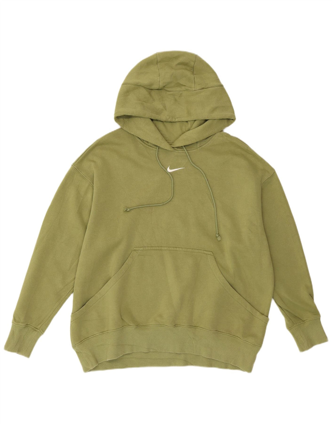 Damski sweter oversize z kapturem NIKE UK 14, średni zielony, bawełniany