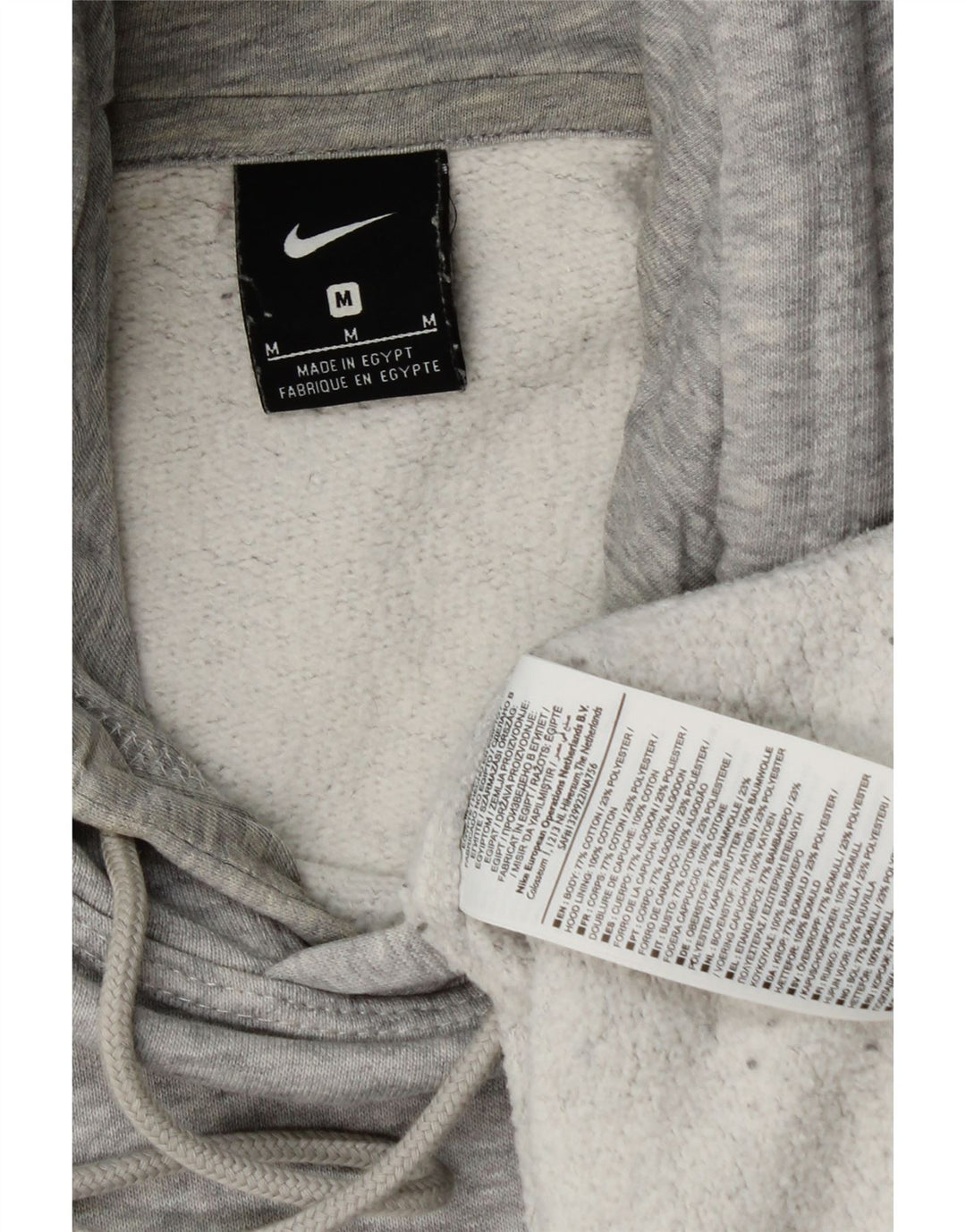 Męski sweter z kapturem Nike z grafiką, średnioszary, bawełniany w cętki
