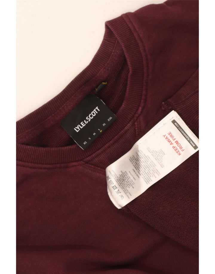 Męska bluza dresowa Lyle & Scott, duża, bordowa, bawełniana