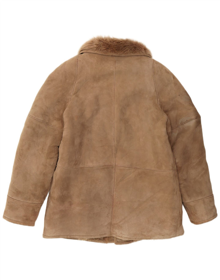 Vintage męska kurtka Shearling IT 52 XL Brązowa kurtka Shearling