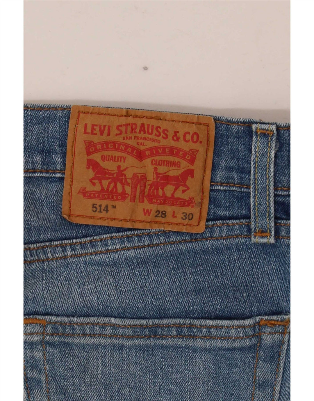 Damskie jeansy Levi's 514 w trudnej sytuacji W28 L30 Niebieskie