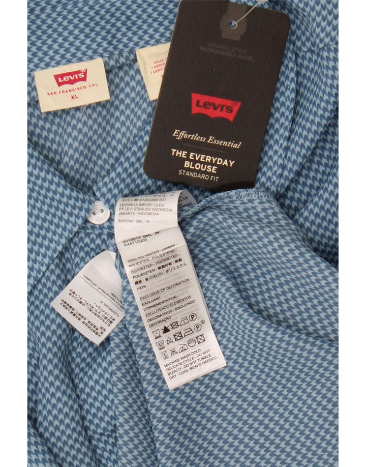 Damska koszula oversize o standardowym kroju LEVI'S UK 18 XL, niebieska pepitka