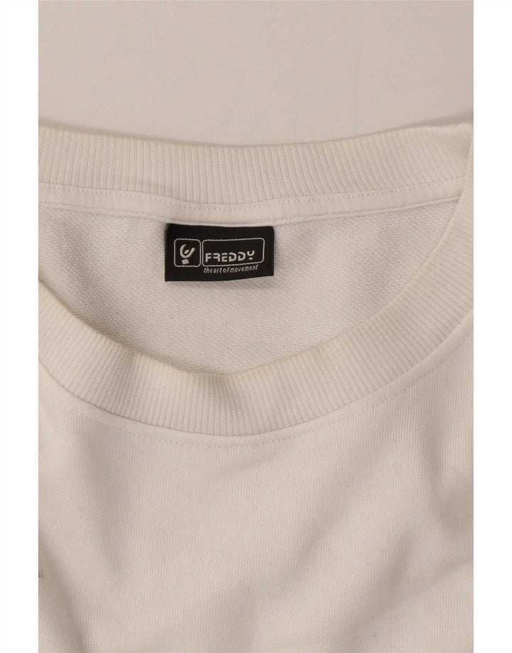 Damska bluza oversize Freddy Crop UK 14, średnia biel
