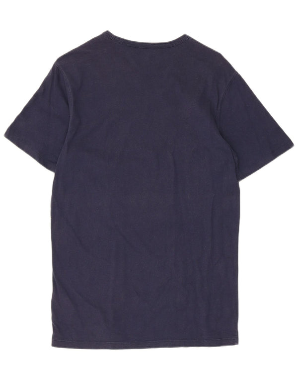 Męski T-shirt z grafiką Timberland Slim Fit, mały, granatowy, bawełniany