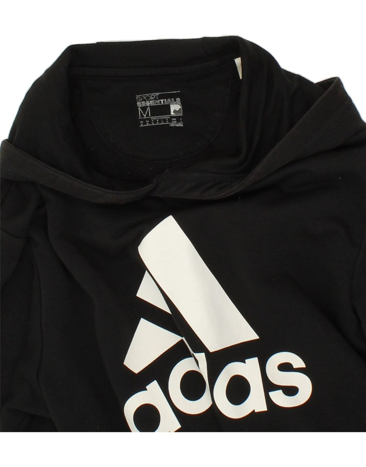 ADIDAS Mens Climalite Graphic Hoodie Jumper Medium Black Cotton Vintage Adidas and Second-Hand Adidas from Messina Hembry 
