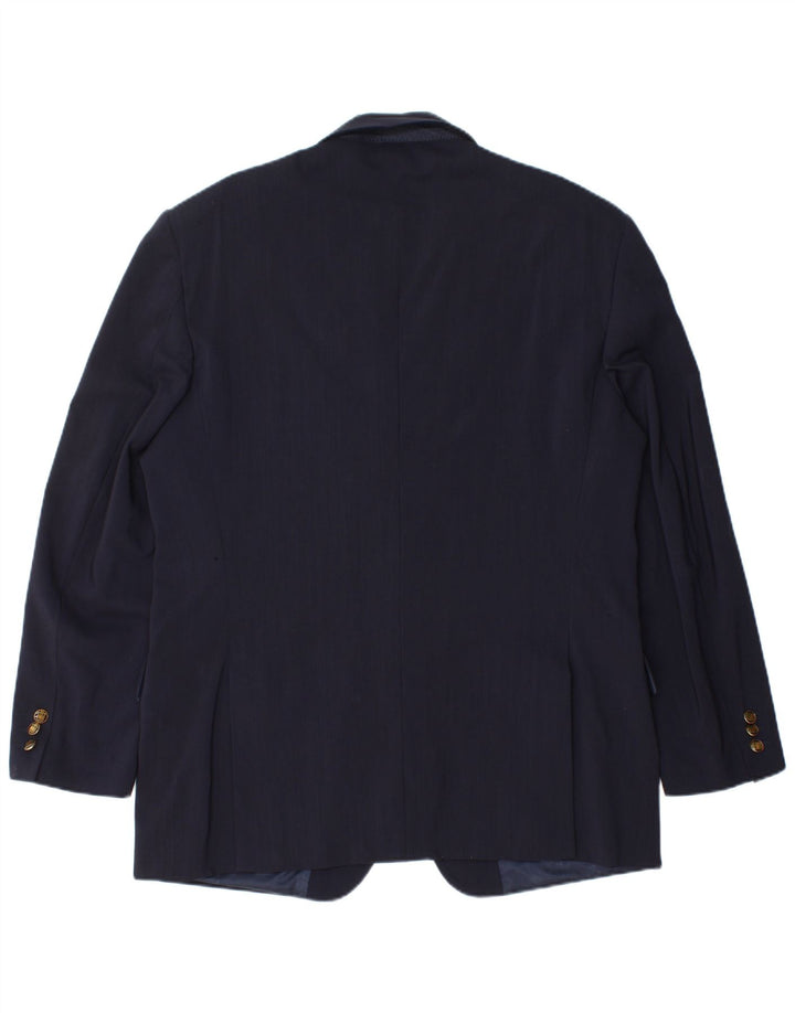 Męska marynarka zapinana na 2 guziki Ferre IT 54 2XL Granatowa, dziewicza wełna