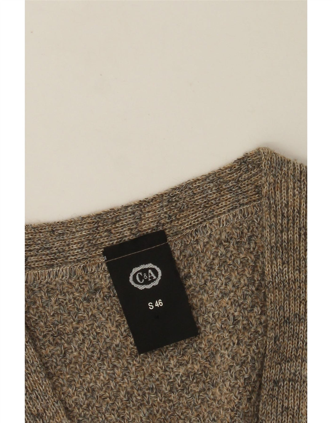 Męski sweter rozpinany bez rękawów C&A o luźnym kroju IT 46 Mały szary akryl