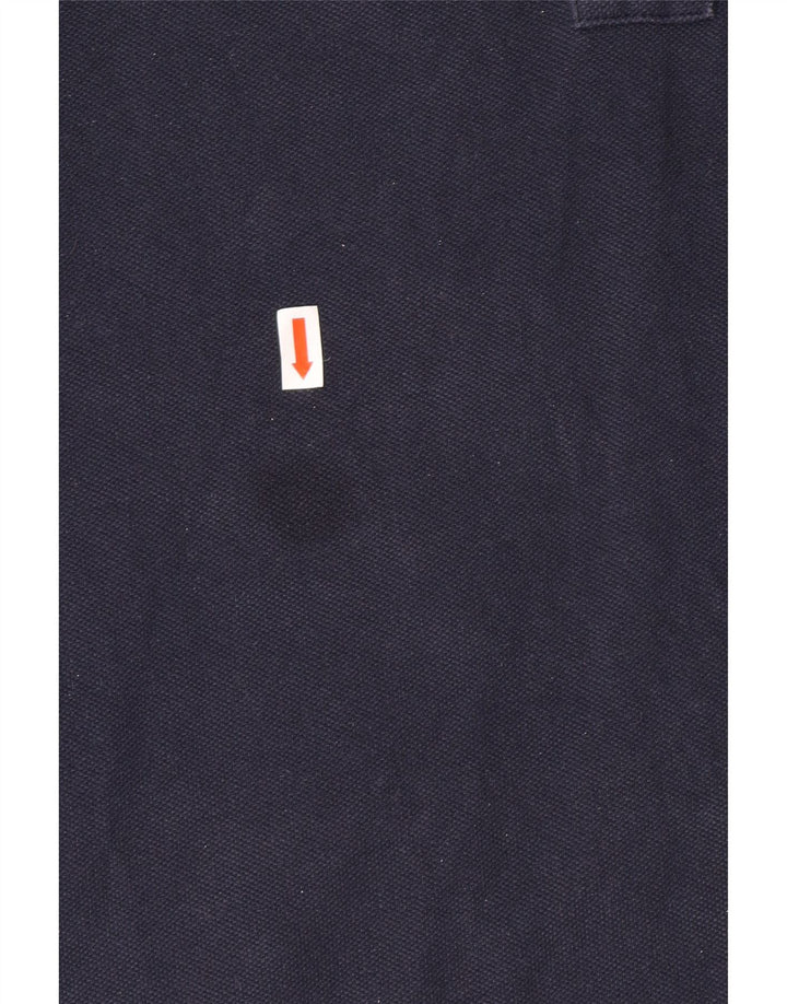 TIMBERLAND Mens Regular Fit Polo Shirt Large Navy Blue Cotton
