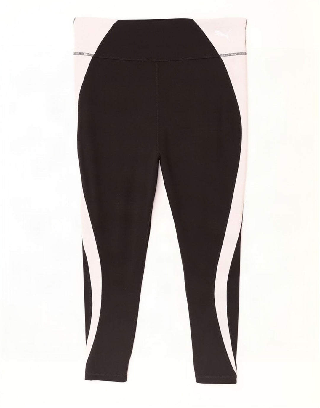 Damskie legginsy Puma UK 16, duży, czarny poliester z blokami kolorów