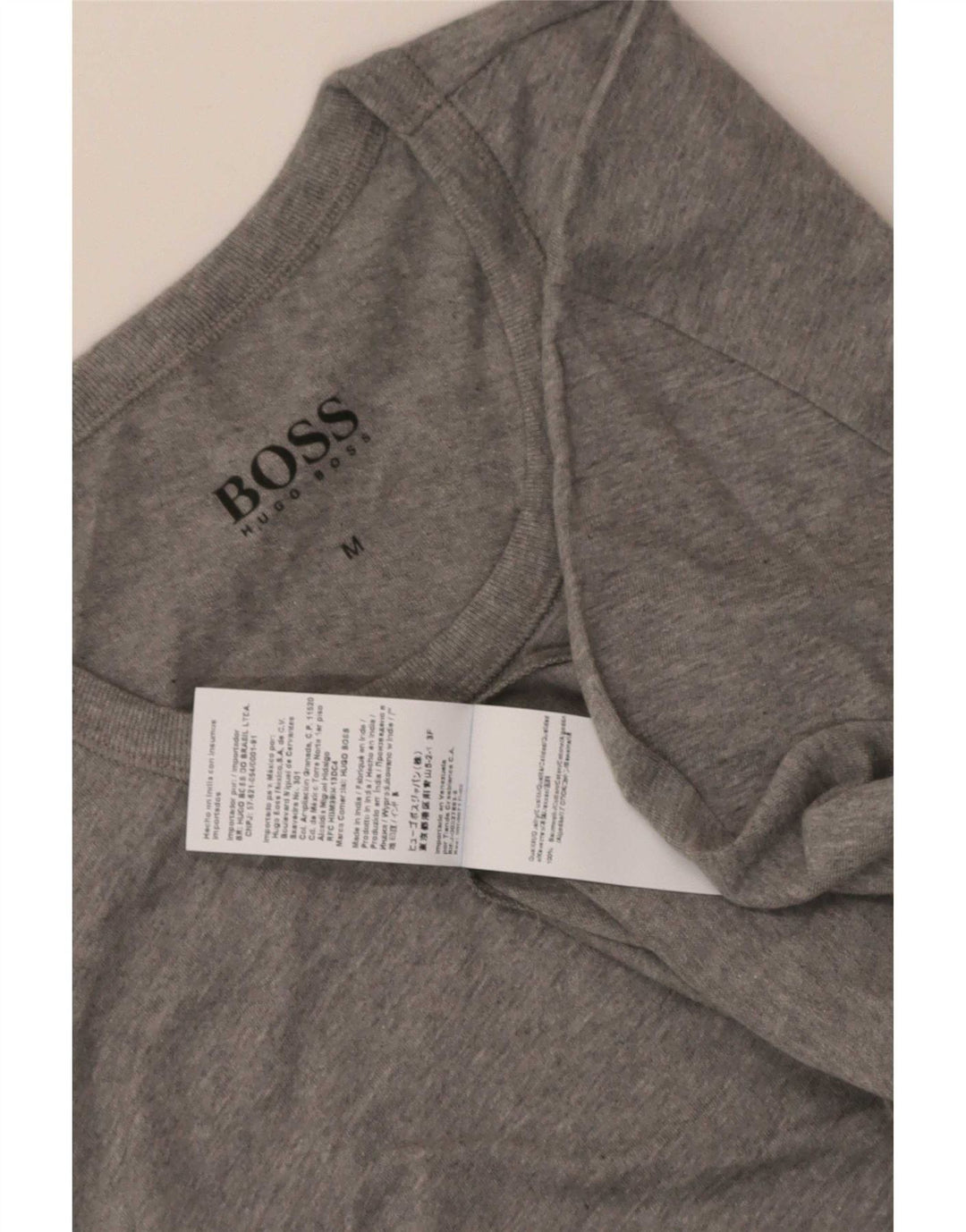 Męska koszulka Hugo Boss, średnia szara bawełna