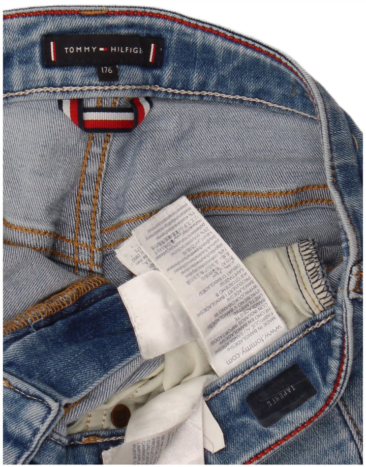 TOMMY HILFIGER Dziewczęce zwężane spodenki jeansowe 15-16 lat W30 Niebieska bawełna