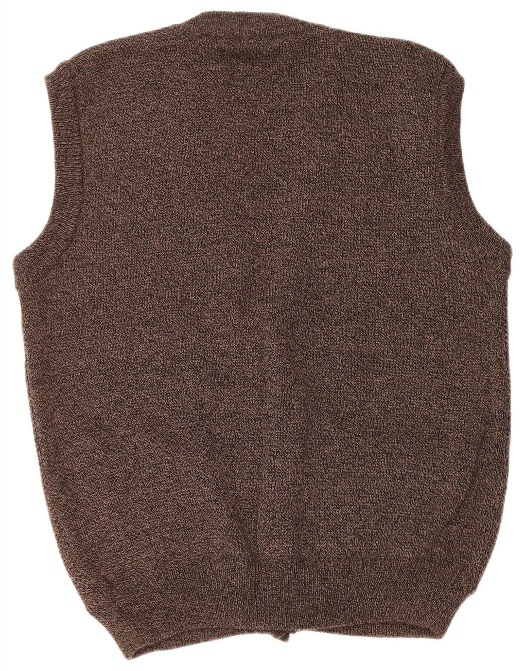 Męski sweter bez rękawów w stylu vintage, średniobrązowy Fair Isle