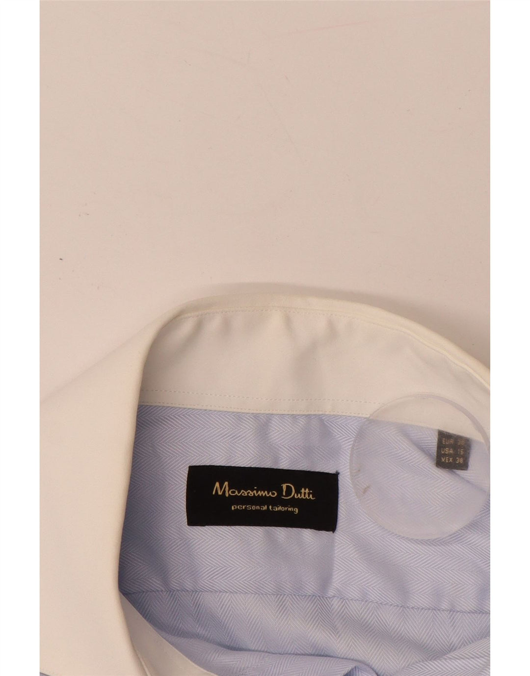 Koszula męska Massimo Dutti rozmiar 38 15 Średnio niebieska jodełka