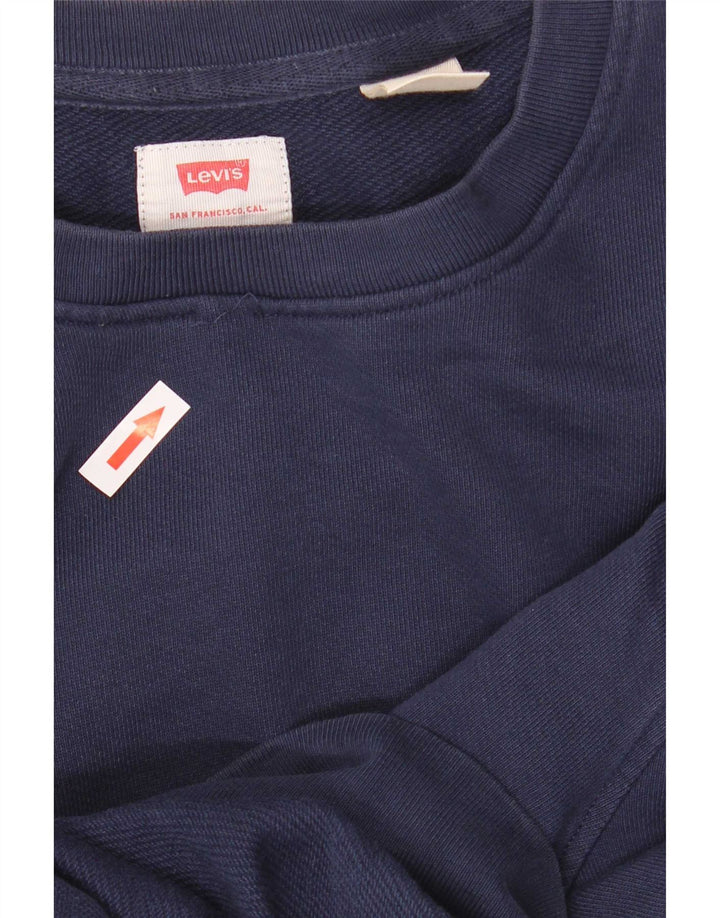 Męska bluza Levi's Sweter Średni granatowy, bawełniany
