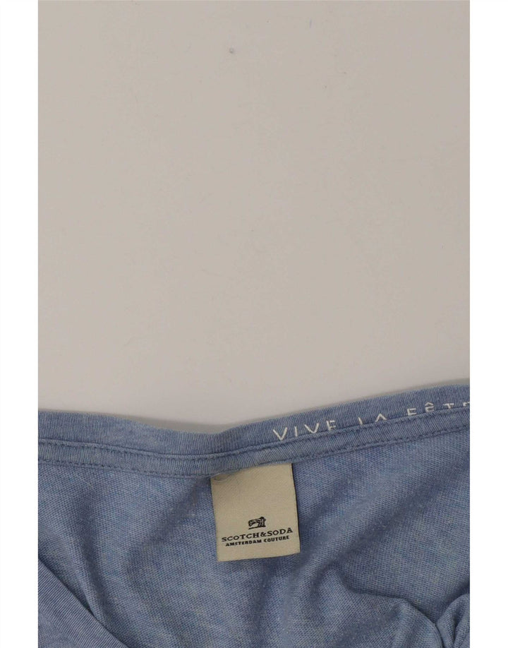 Męska koszulka graficzna Scotch & Soda Top XL, niebieska