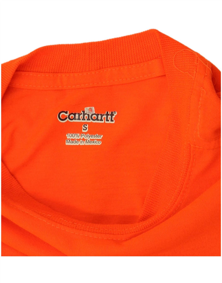 Męski top Carhartt z długim rękawem, mały, pomarańczowy poliester