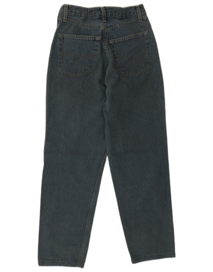 Vintage damskie dżinsy zwężane W25 L26 niebieskie