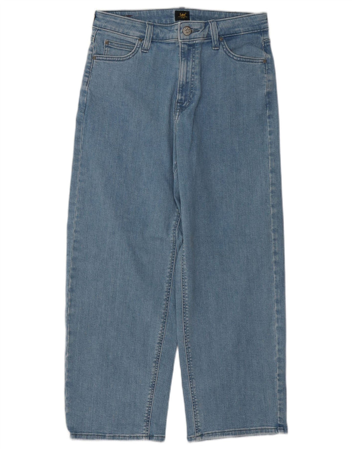 Damskie jeansy Lee Crop Wide Leg W29 L25 Niebieskie bawełniane