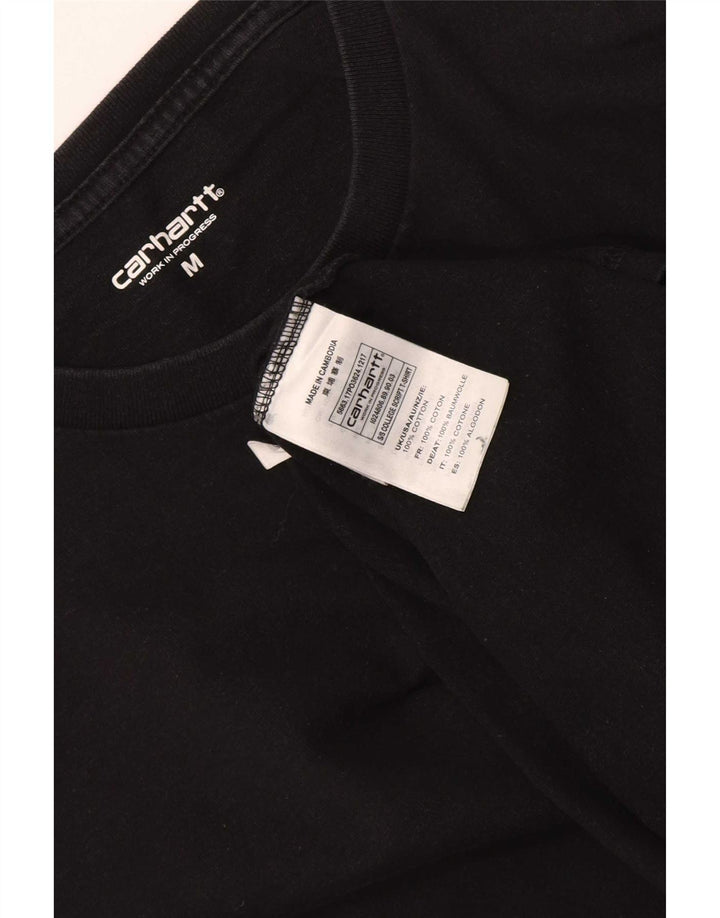 Męska koszulka Carhartt o regularnym kroju, średnia czarna bawełna