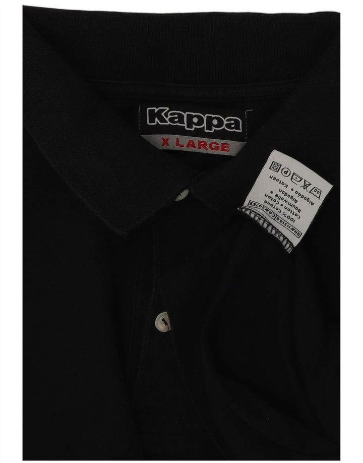 Męska koszulka polo KAPPA XL, czarna, bawełniana