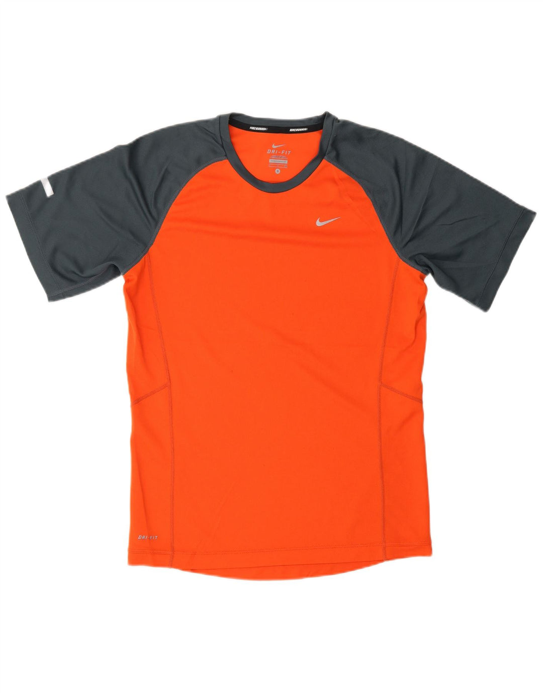 Męski T-shirt NIKE Dri Fit, mały, pomarańczowy blok kolorów