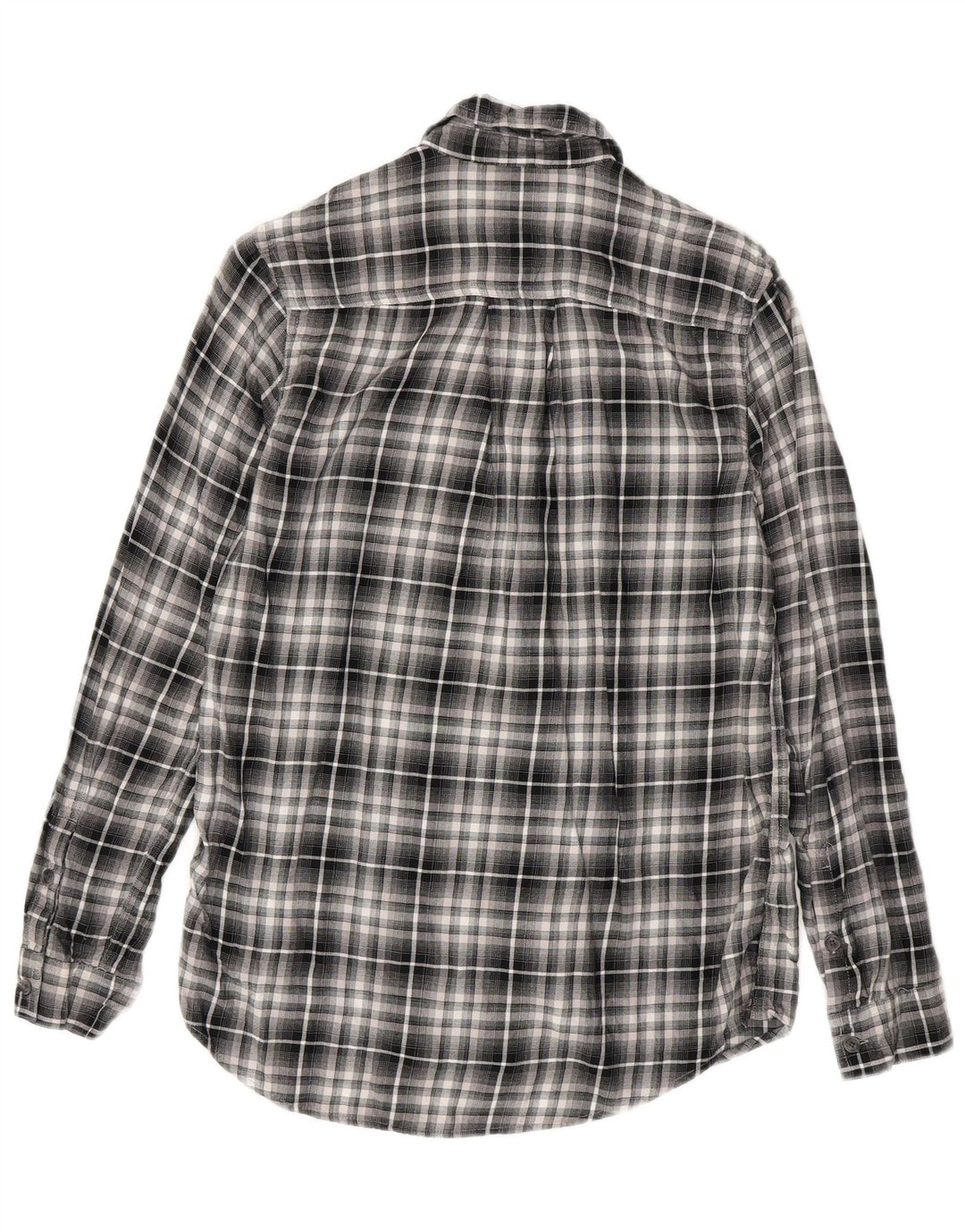 EDDIE BAUER Damska koszula flanelowa UK 6 XS ze sztucznego jedwabiu w czarną kratkę
