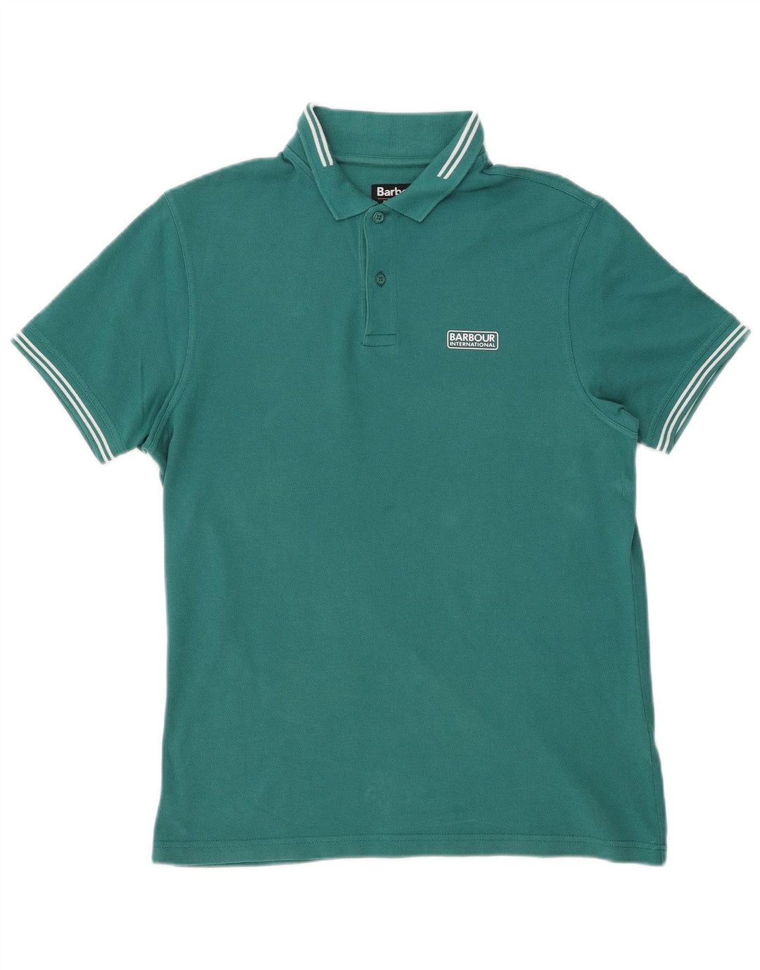 Męska koszulka polo BARBOUR, średnia, zielona bawełna