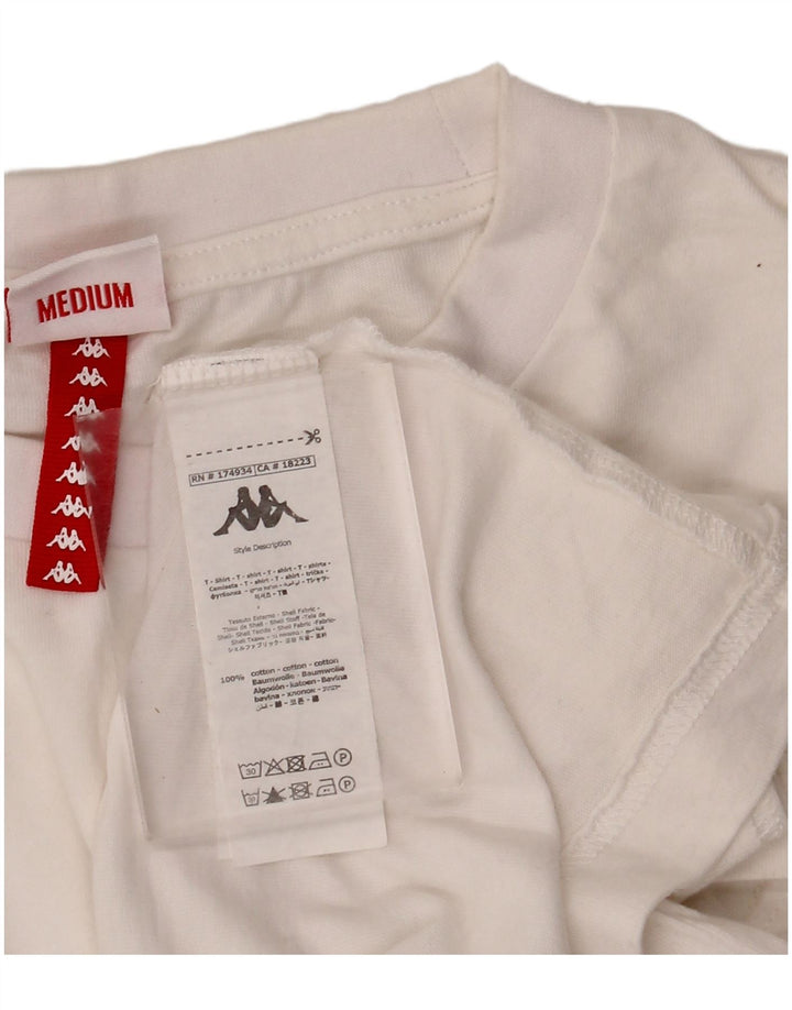 Koszulka męska KAPPA Top, średnia, biała bawełna