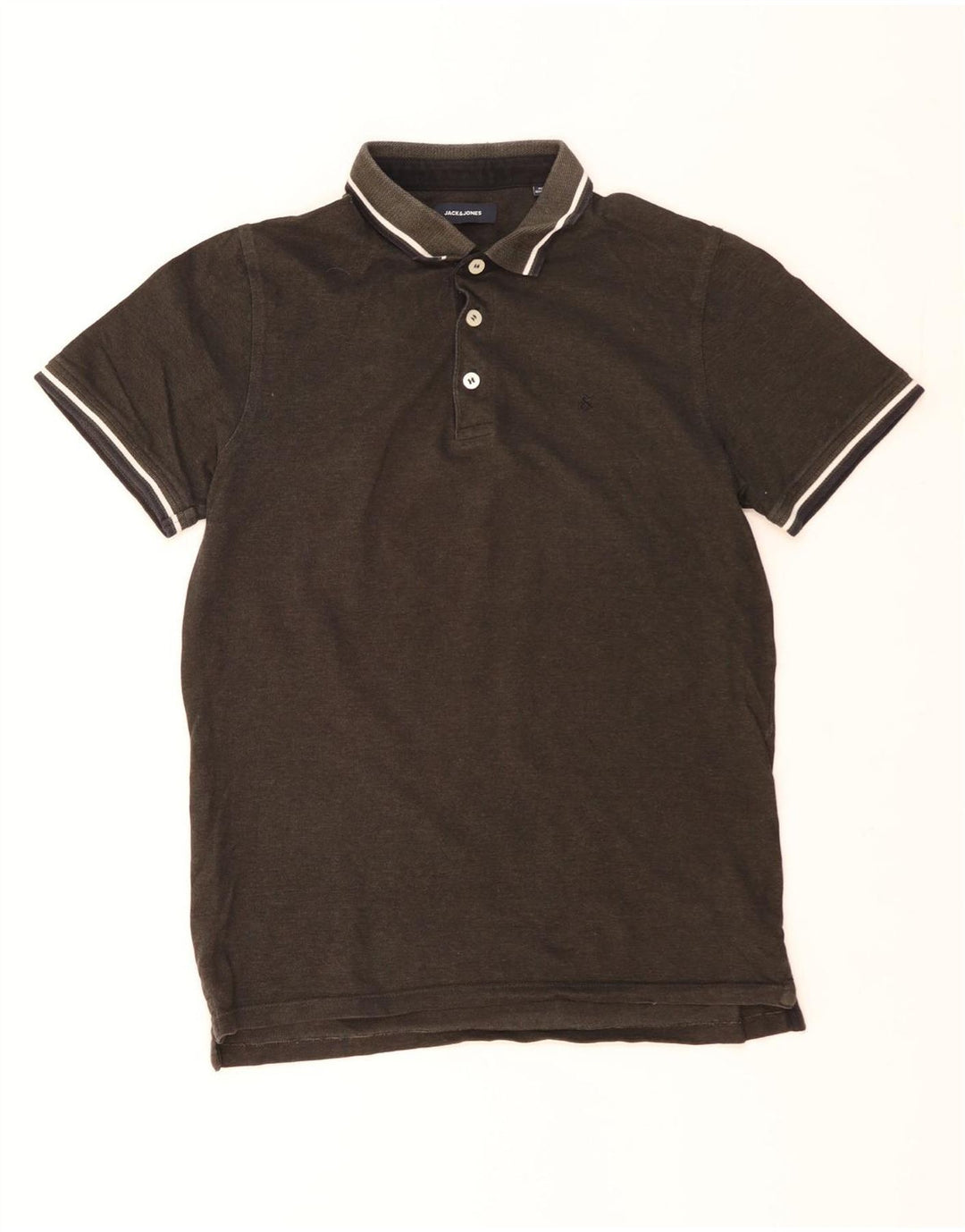 Męska koszulka polo JACK & JONES, duże, khaki, w paski