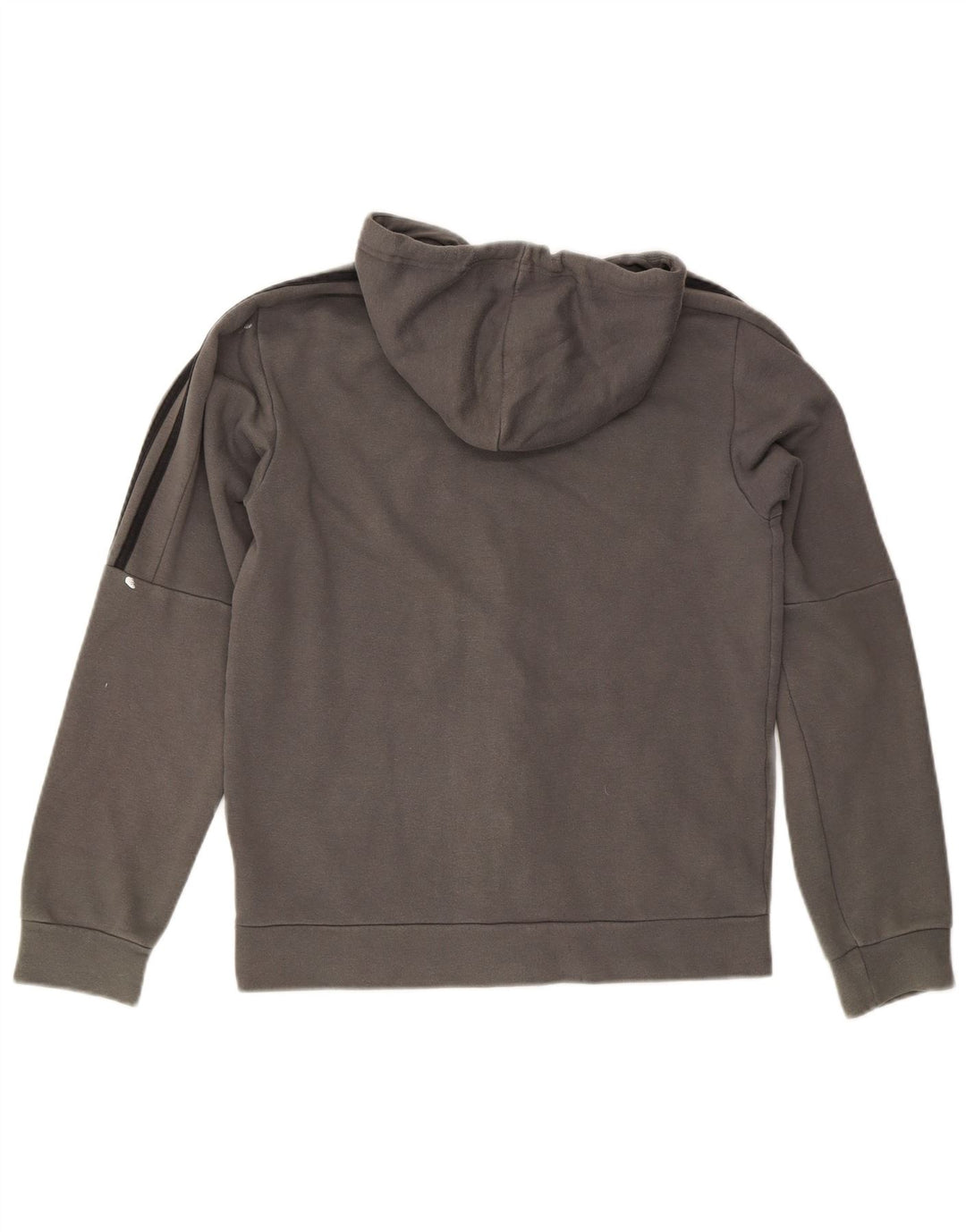 ADIDAS Mens Zip Hoodie Sweater Small Grey Cotton