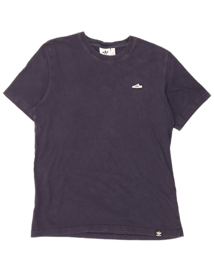 Adidas Męski T-Shirt Top Średni Granatowy Bawełniany