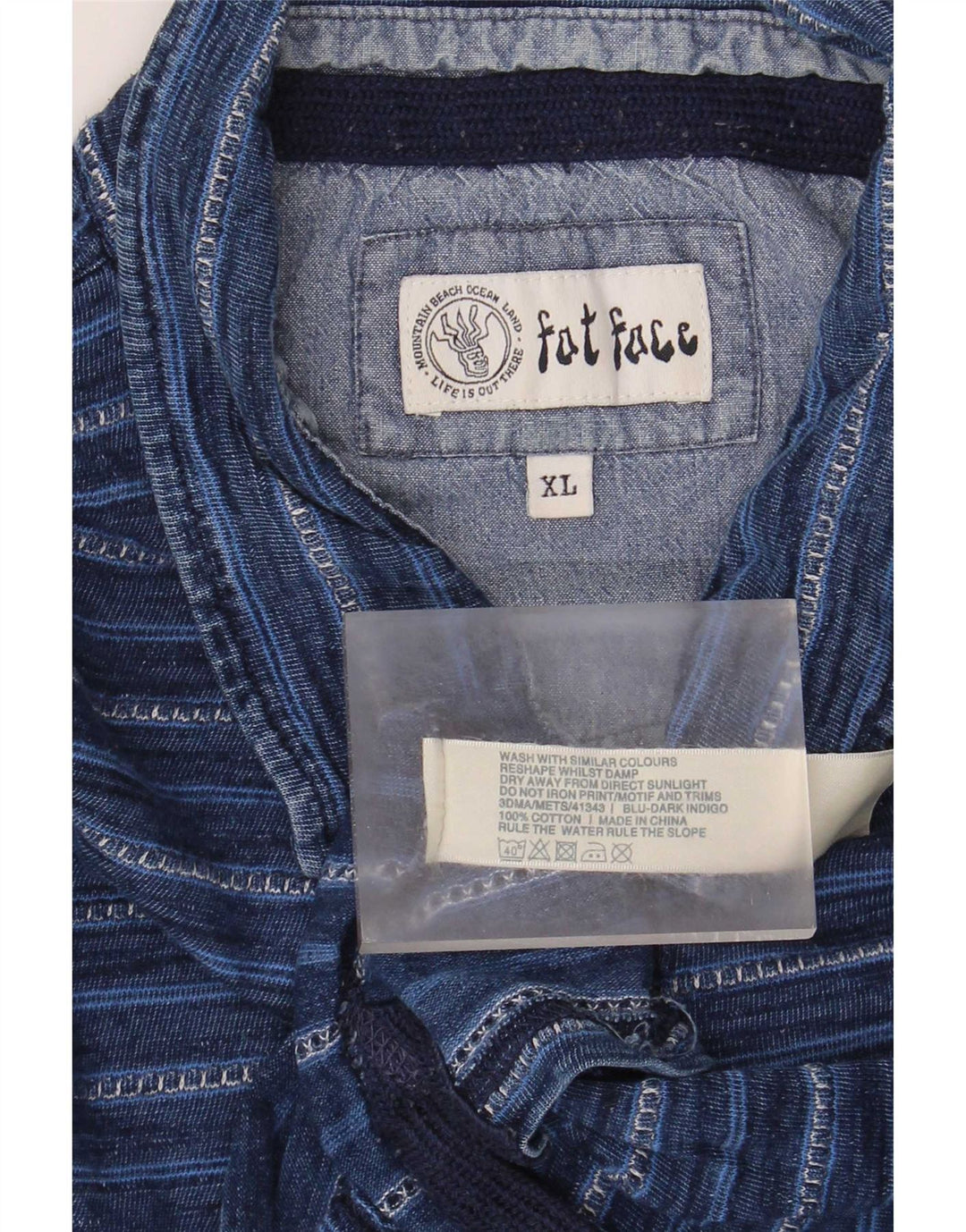 Męska koszulka polo Fat Face XL, bawełniana w niebieskie paski