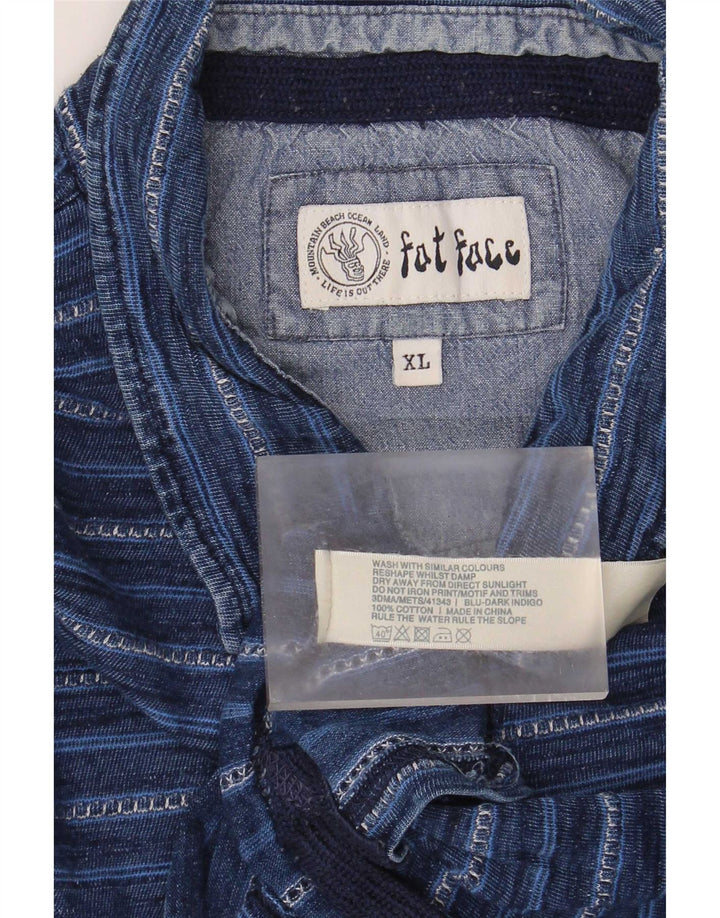 Męska koszulka polo Fat Face XL, bawełniana w niebieskie paski