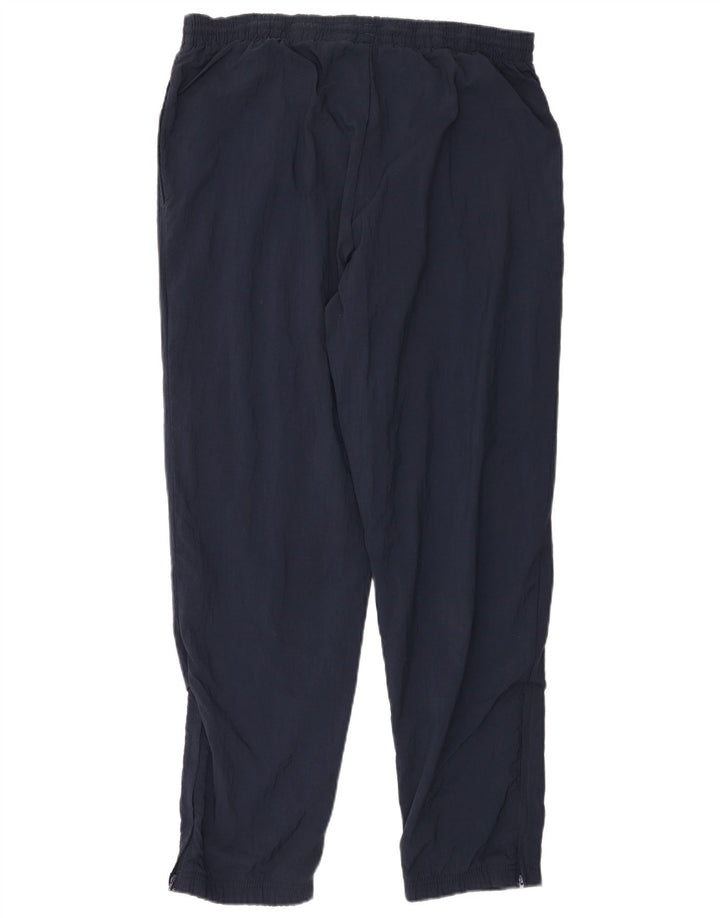 REEBOK Mens Tracksuit Trousers Joggers Medium Navy Blue Nylon