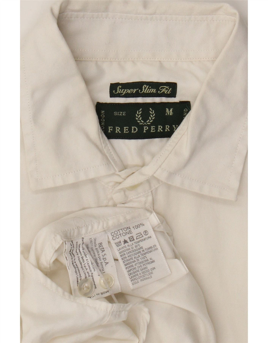 Koszula męska Fred Perry Extra Slim Fit, średnia biała bawełna
