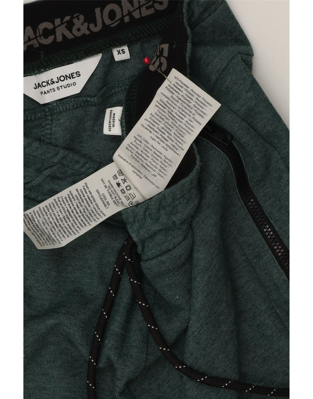 Męskie spodenki sportowe JACK & JONES XS Zielony poliester