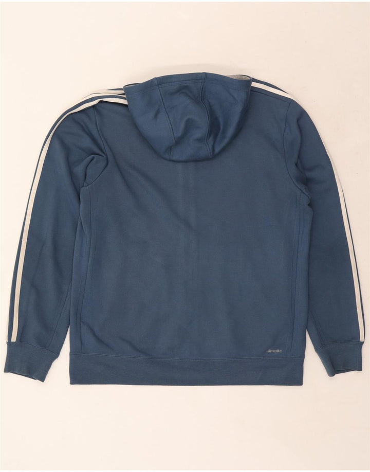 Adidas Męski sweter z kapturem Climalite Zip, duży granatowy poliester