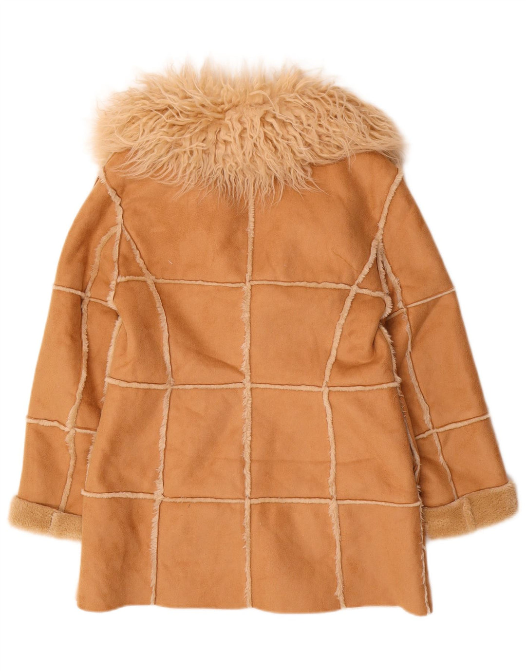 Płaszcz damski typu Sherpa URBAN OUTFITTERS UK 6 XS, beżowy poliester