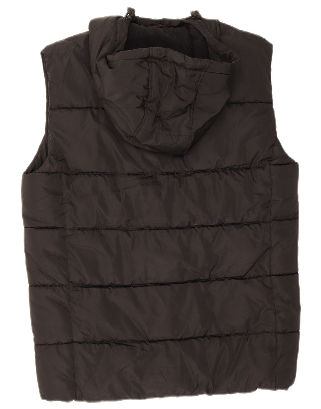 Męska wyściełana kamizelka z kapturem Superdry UK 36, mała, czarna, poliester